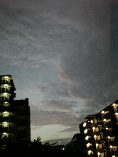 霜月の夕間暮れ