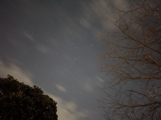 北斗七星...雲が流れてきた